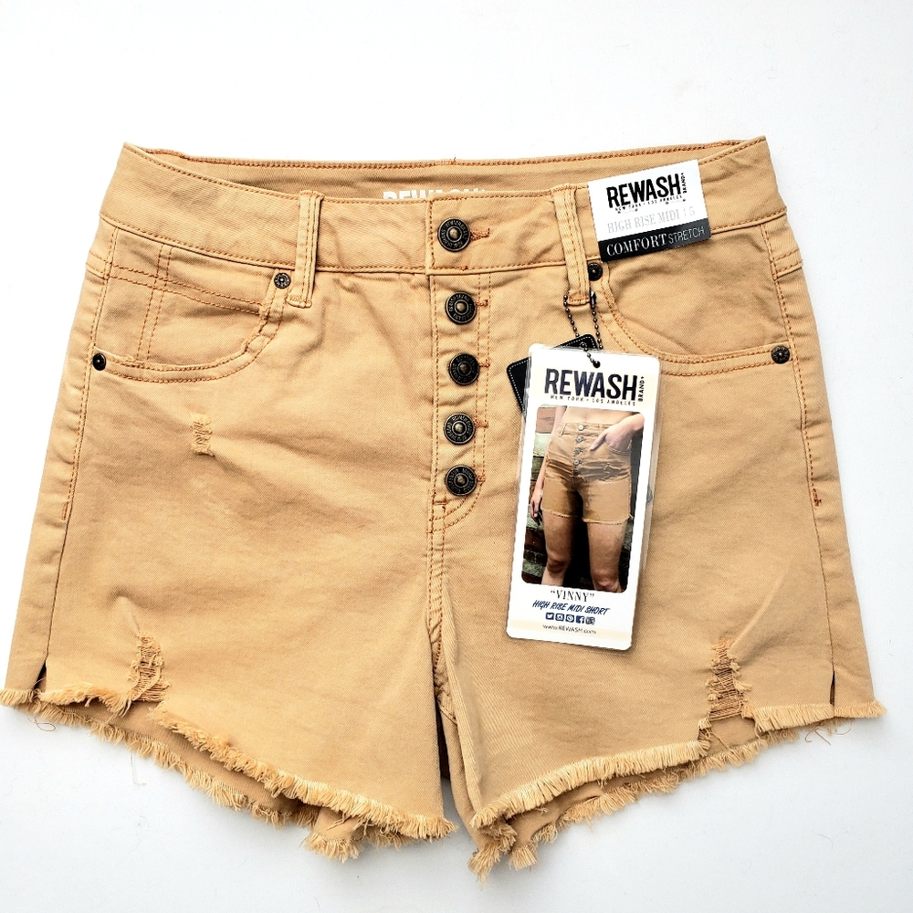 Nwt Rewash High Rise Midi Comfort Stretch Shorts